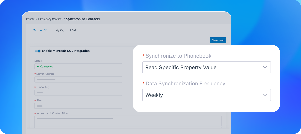 Sync Contacts From Microsoft Sql